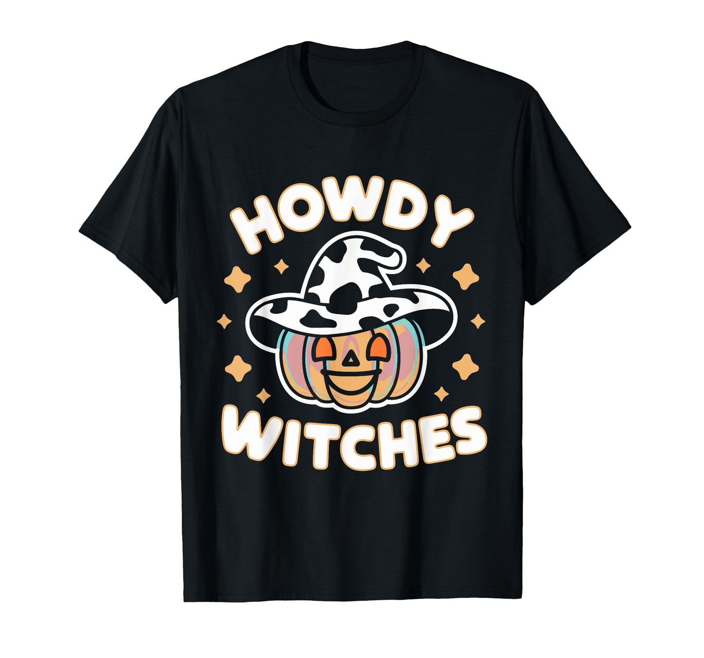 Howdy Witches Cute Halloween Pumpkin Design T-Shirt