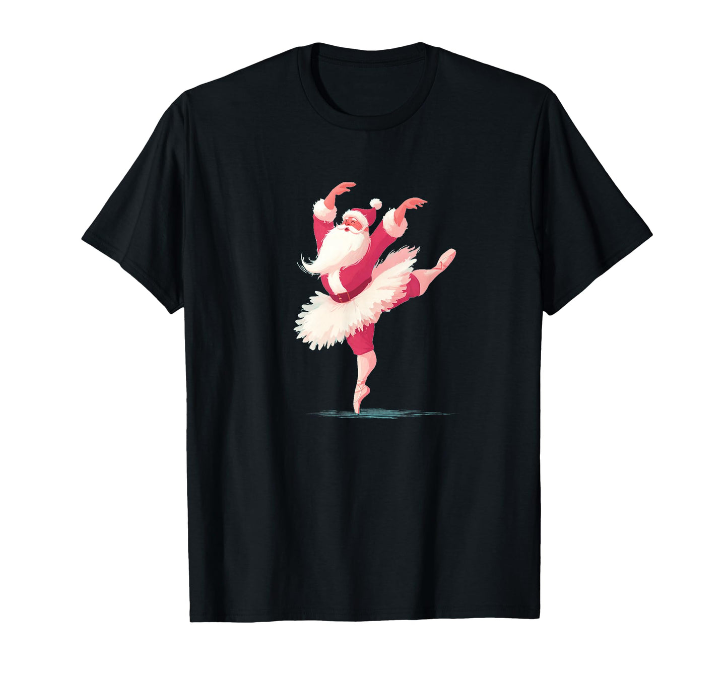 Pretty Santa Look in Pink Tutu for Ballerina Lovers T-Shirt
