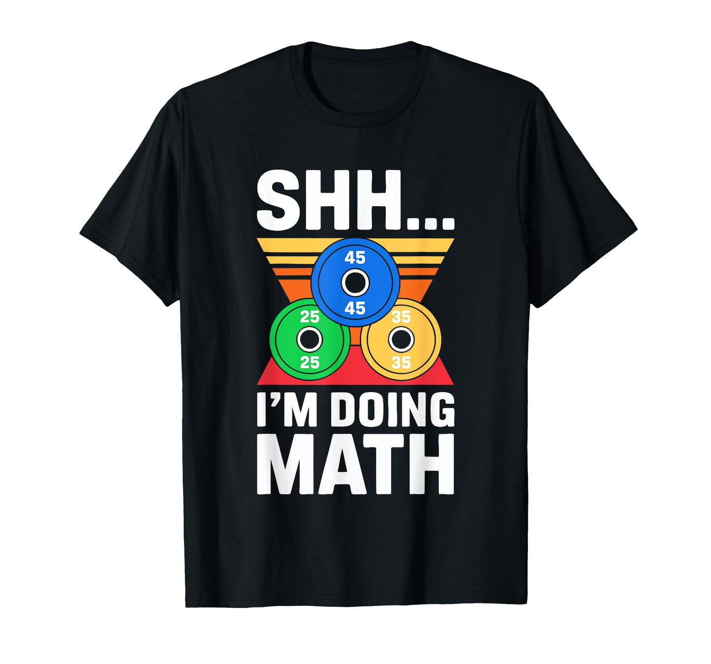 Shhh I'm Doing Math Shirt Funny Men Women Gym Weightlifting T-Shirt