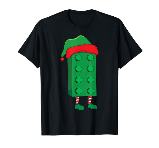 Elf Block Building Builder Brick Master Builder Christmas T-Shirt