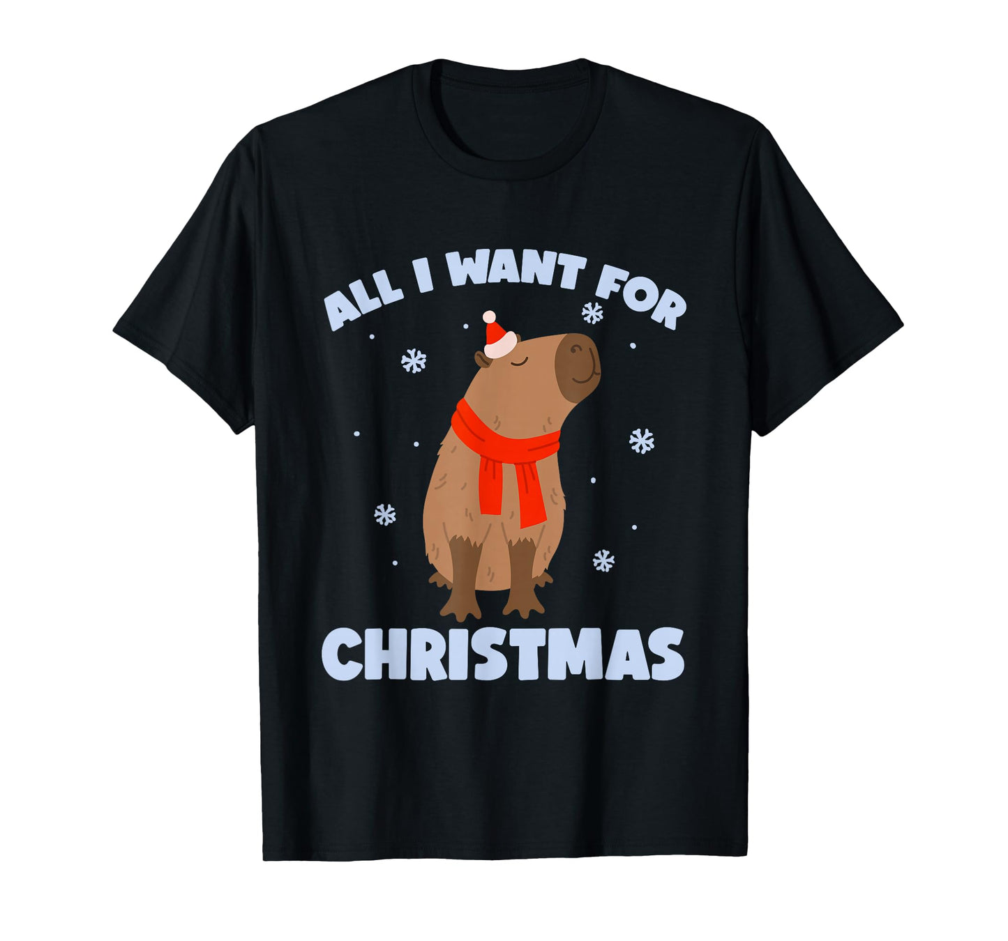 Want for Christmas is Capy | Christmas Capybara Santa T-Shirt