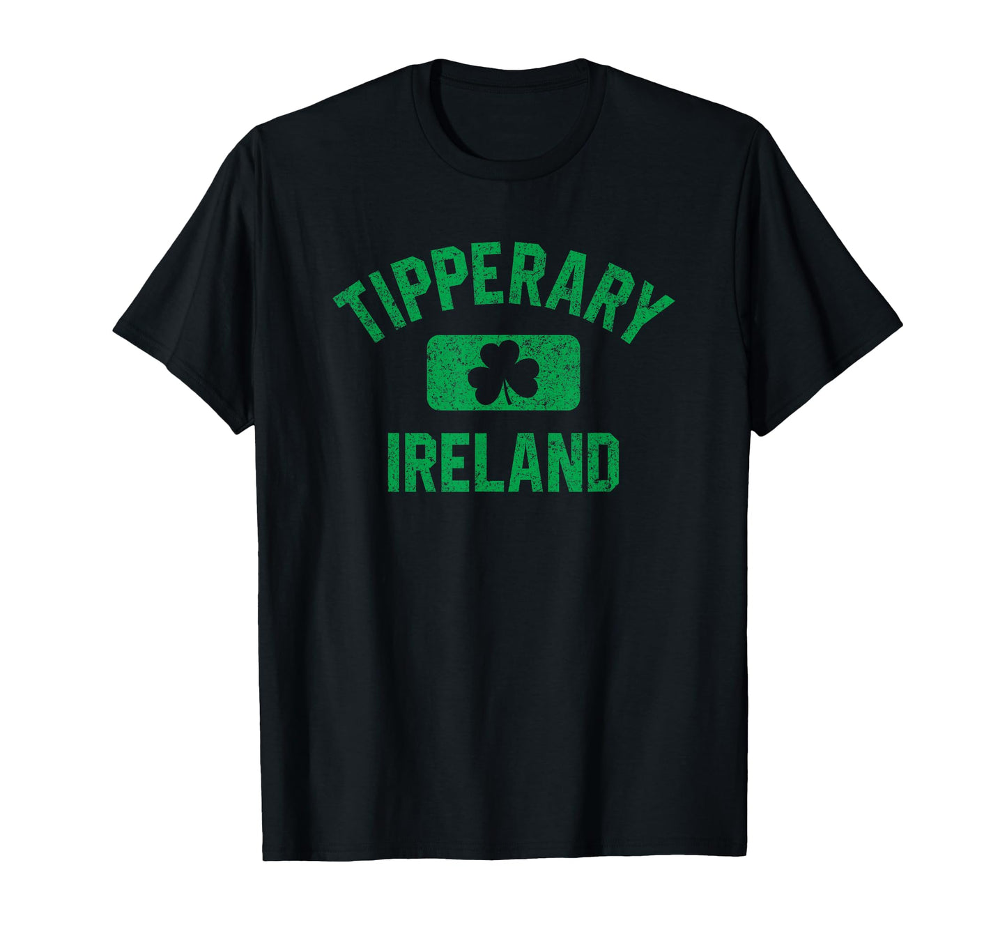 Tipperary Ireland Gym Style Distressed Green Print T-Shirt