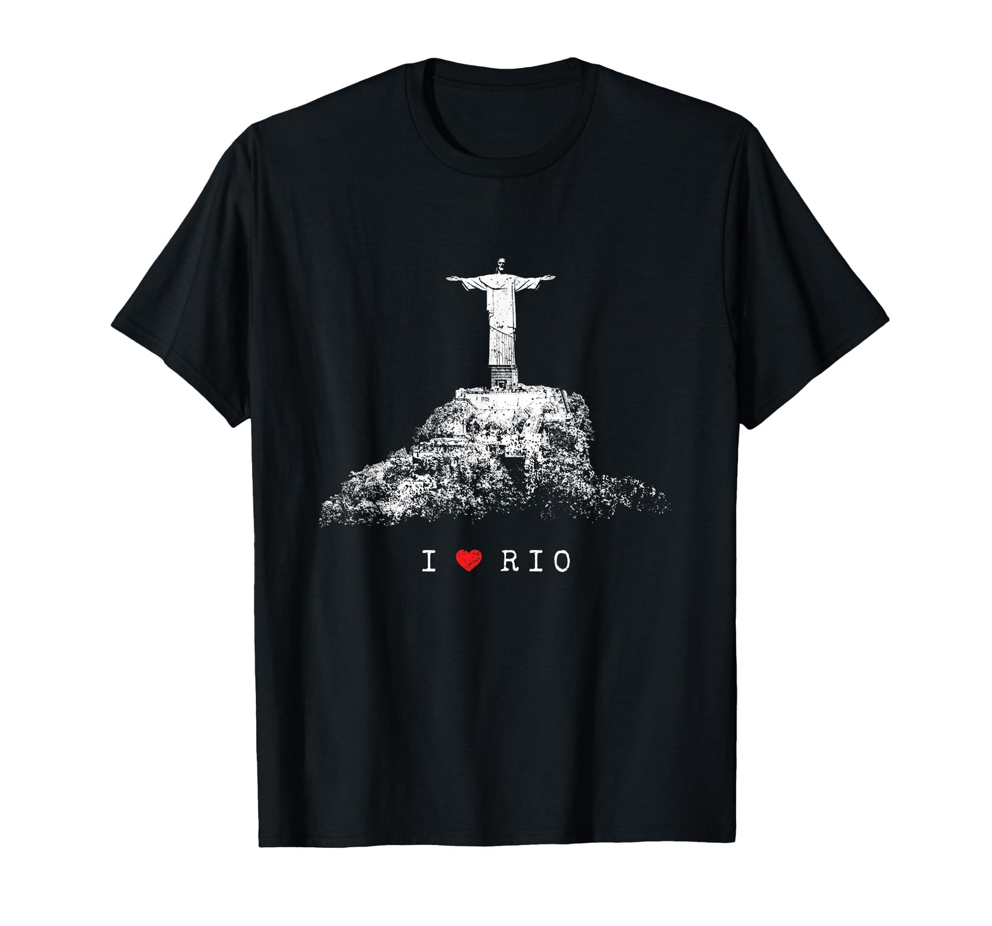 Rio de Janeiro Skyline Statue of Jesus Christ Brazil Love T-Shirt