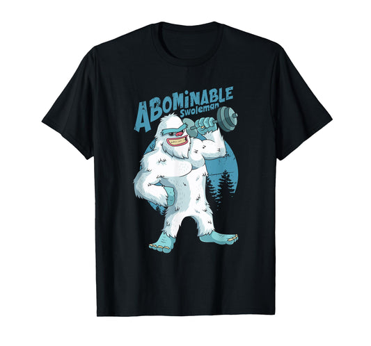 Yeti Abominable Swoleman Weightlifting Gym Fitness Training T-Shirt