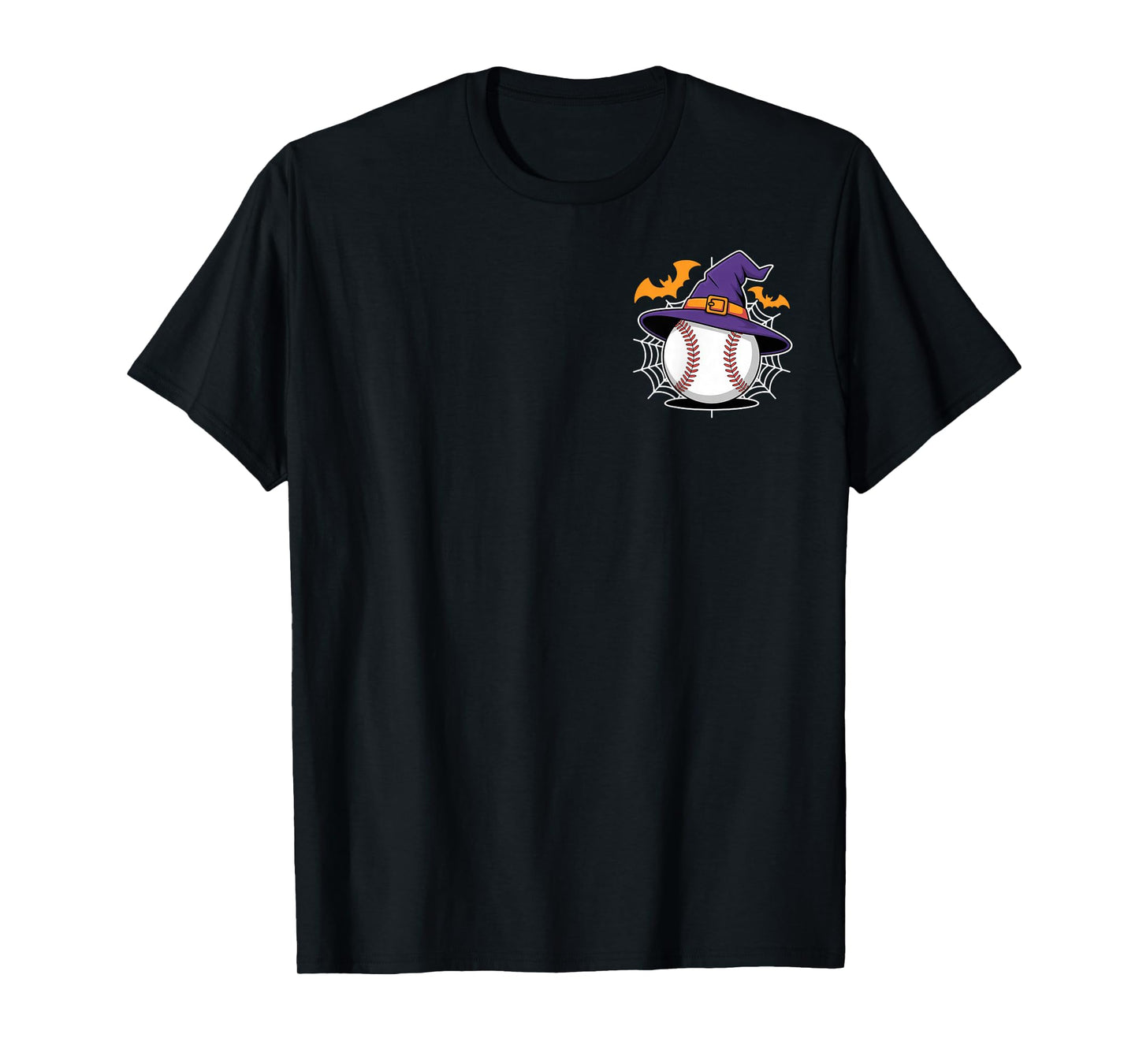 Halloween Baseball Witch Hat for Sports Lovers Spooky Fun T-Shirt