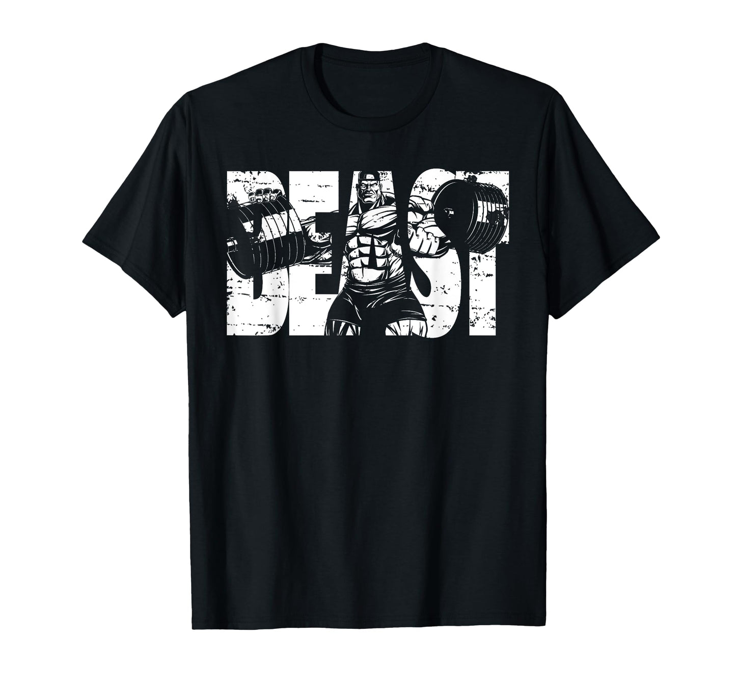 Gym Beast Bodybuilding Workout Motivation Tee Weightlifting T-Shirt
