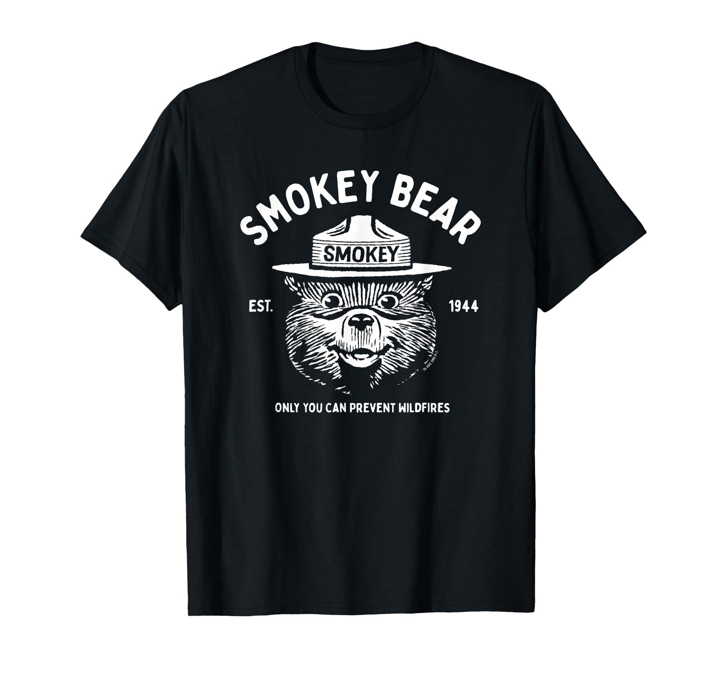 Smokey Bear Retro Hear Illustration Officially Licensed T-Shirt