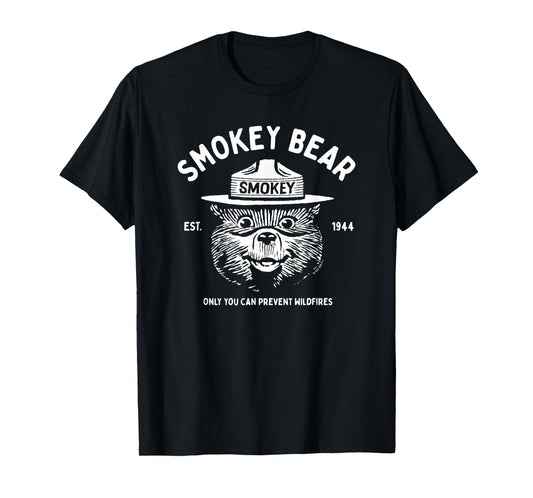 Smokey Bear Retro Hear Illustration Officially Licensed T-Shirt