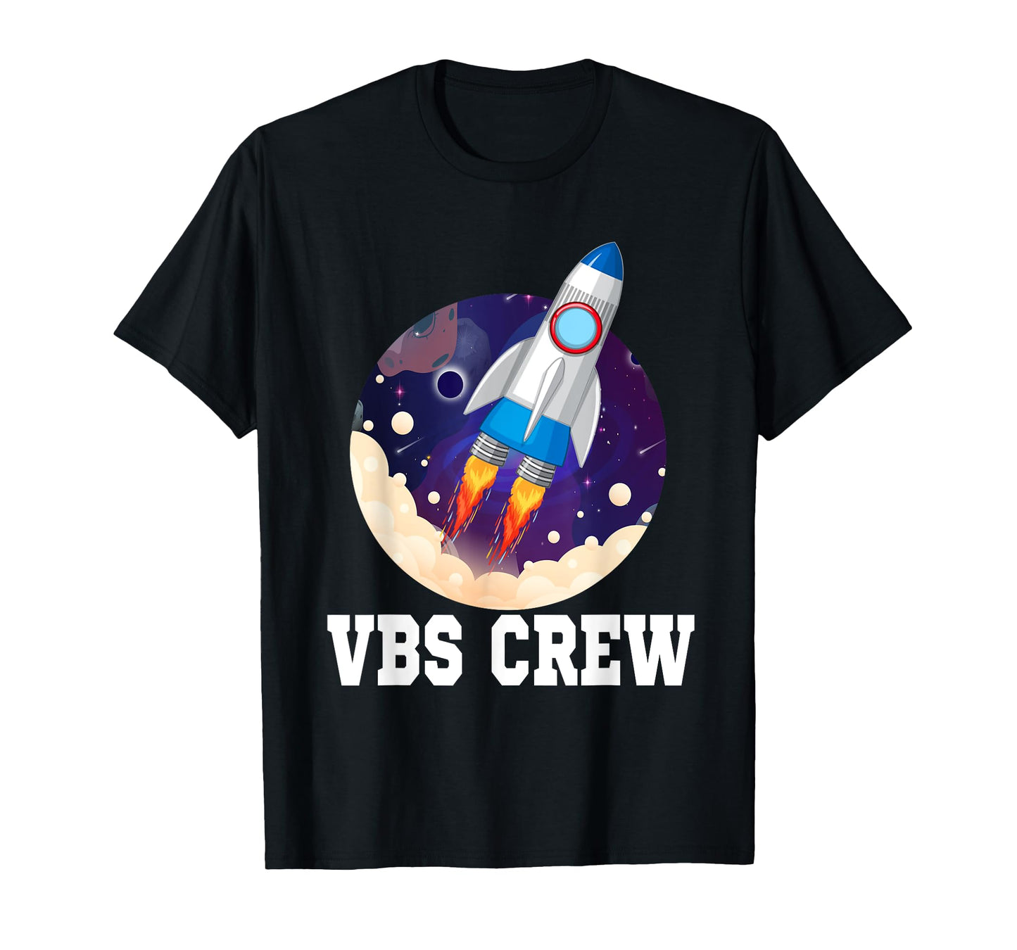 I Love VBS 2025 Space Crew Vacation Bible School Rocket T-Shirt