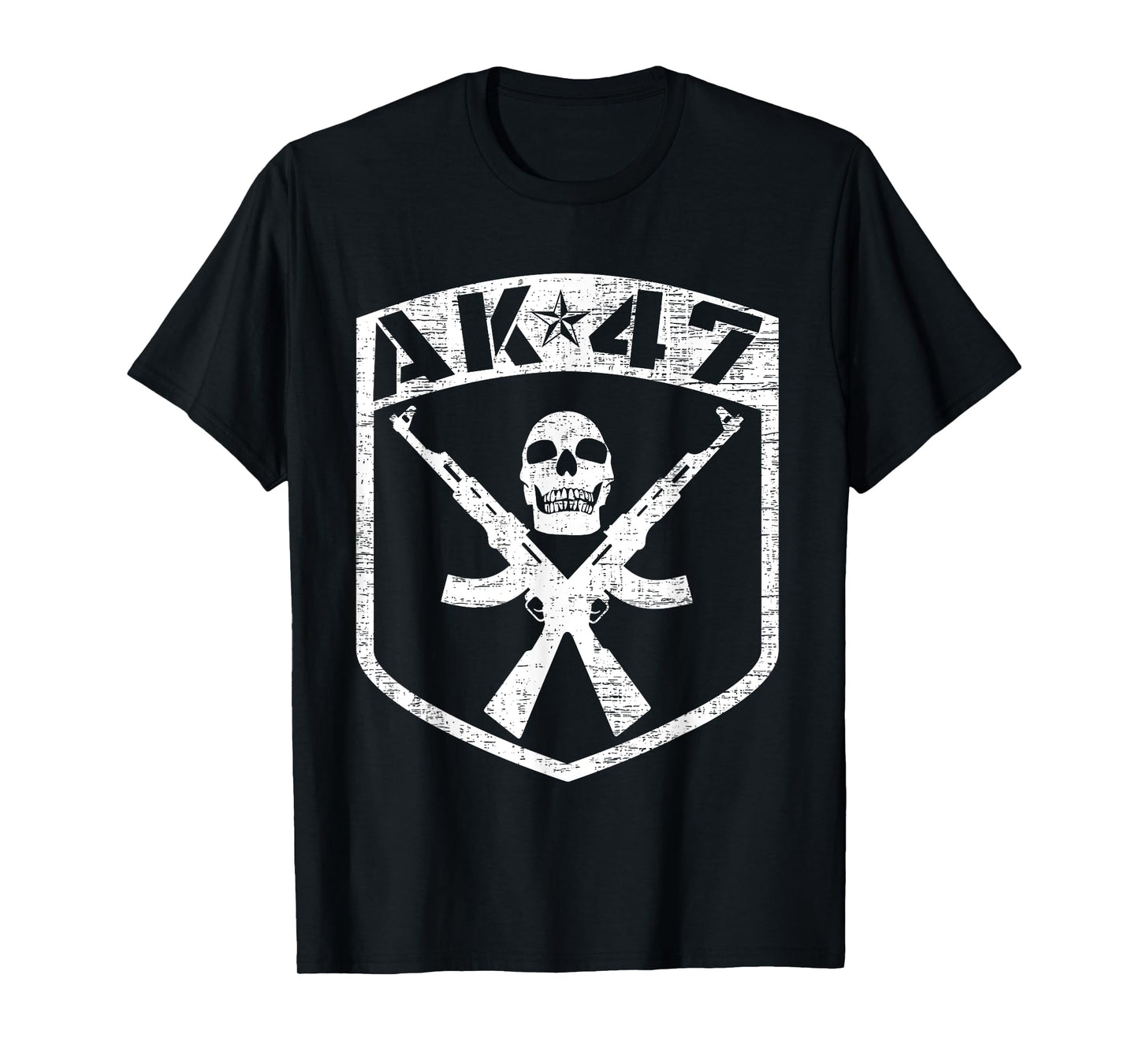 Kalashnikov Skull AK-47 Assualt Rifle Gun T-Shirt