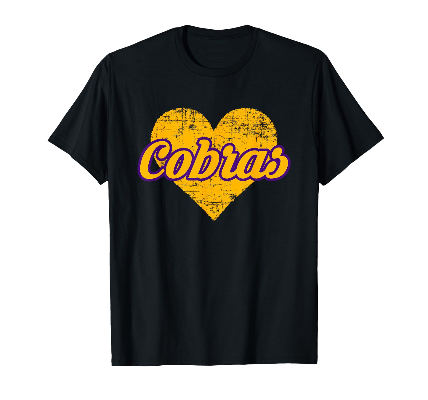 Fountain Lake Cobras Over Heart T-Shirt
