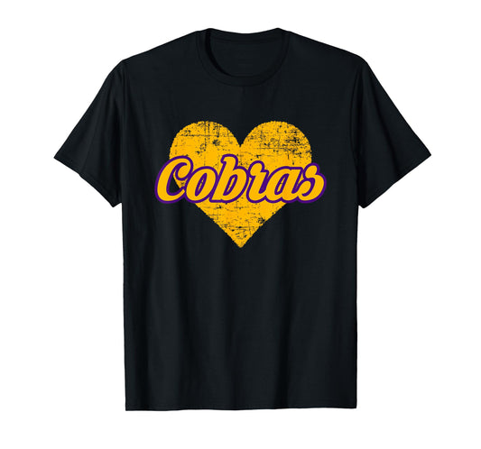 Fountain Lake Cobras Over Heart T-Shirt