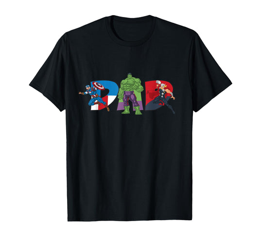 Marvel Avengers Team Dad Father’s Day Family Trip Birthday T-Shirt