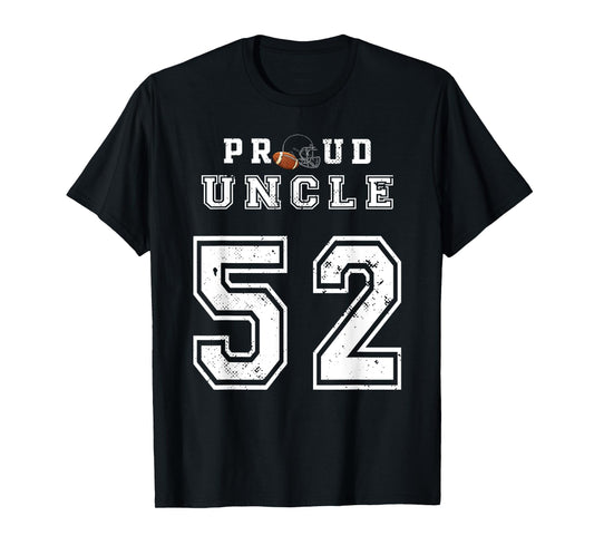 Custom Proud Football Uncle Number 52 Personalized For Men T-Shirt
