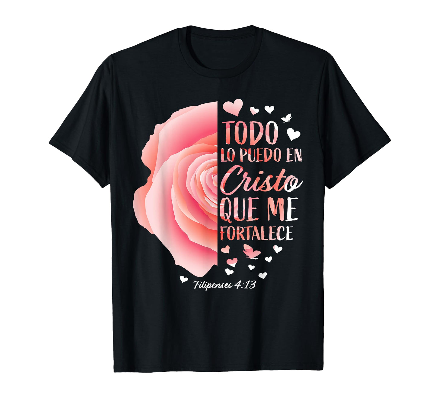Christian Gifts Women Spanish Bible Verse Sayings Religious T-Shirt