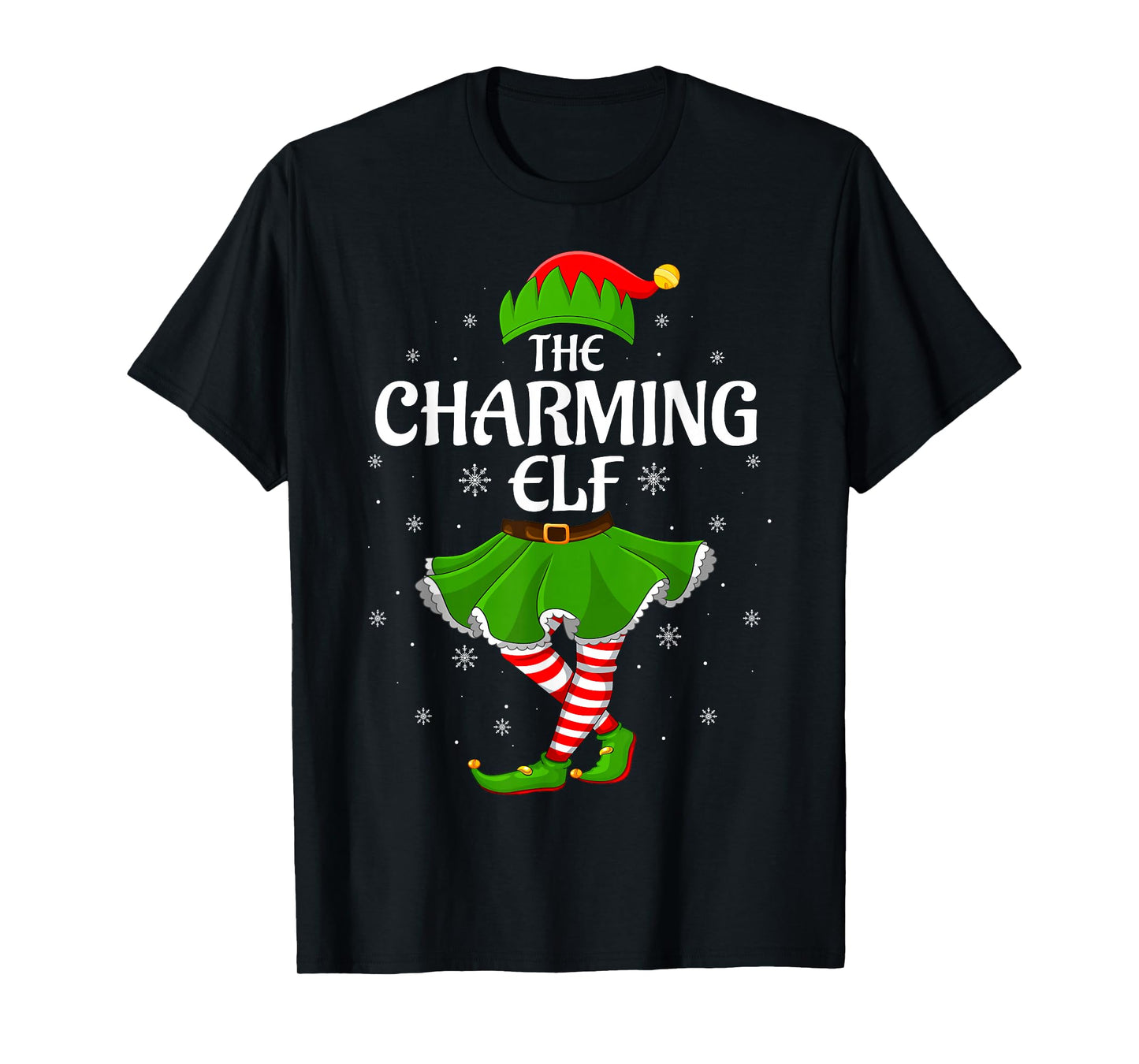 Charming Elf Christmas Family Girls Women Elf Squad Xmas T-Shirt