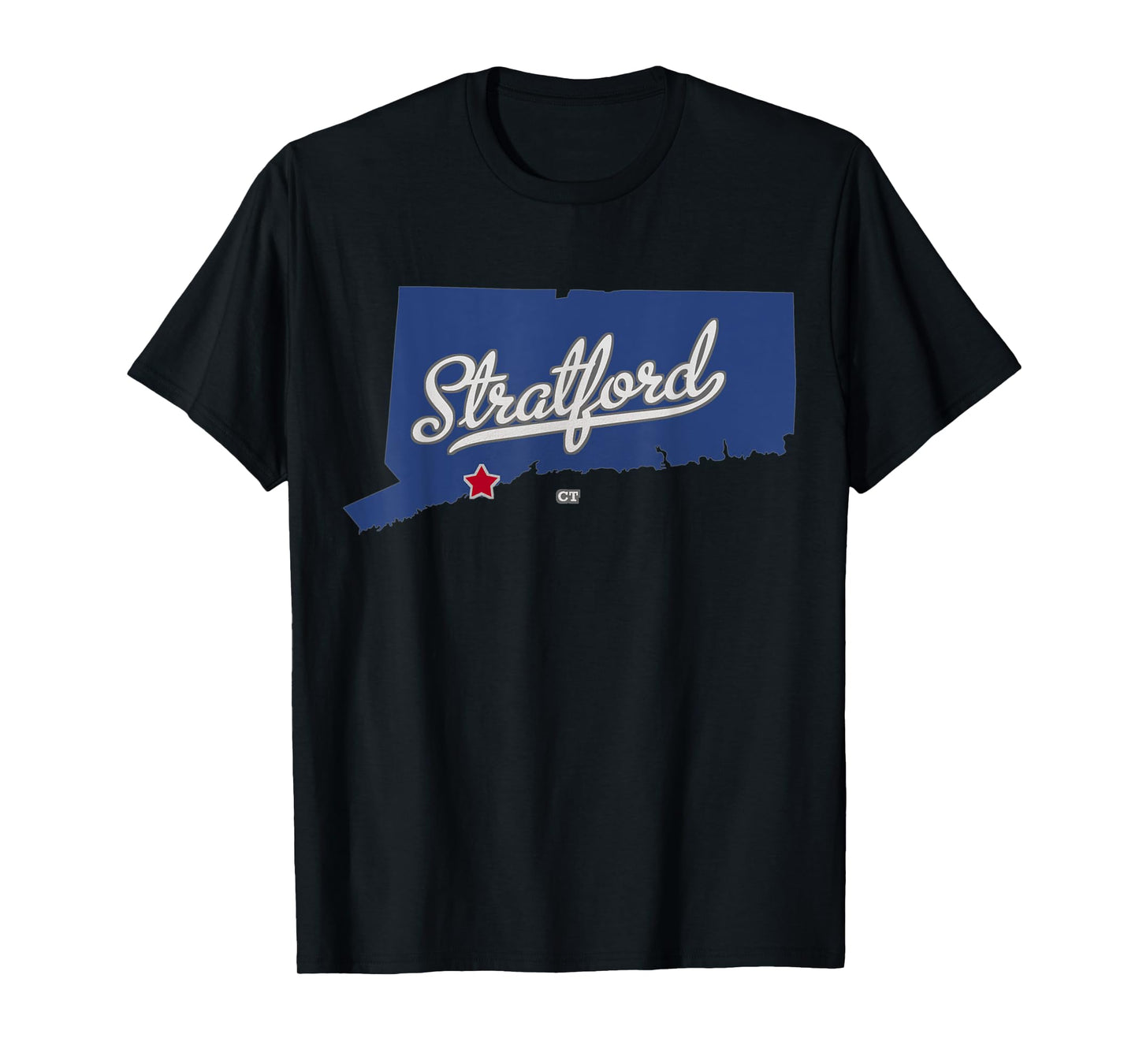 Stratford Connecticut CT Map T-Shirt