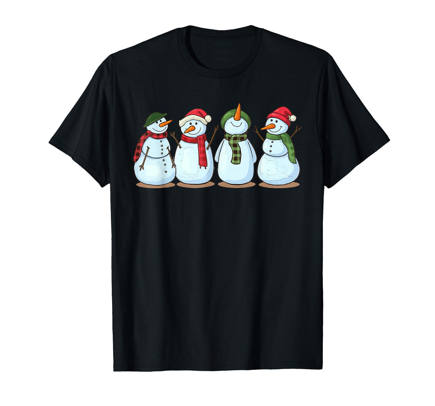 Cute Christmas Snowman Cool Snowman Men Women Kids Xmas T-Shirt