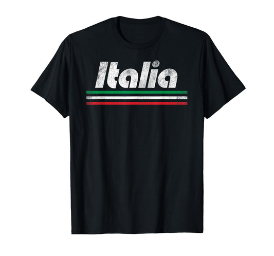 Italia Fan Retro Vintage Flag T-Shirt