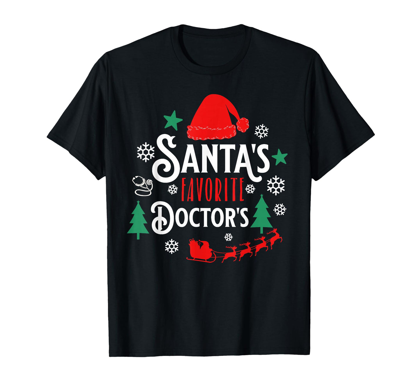 Santa Loves Doctor's Funny Christmas Doctor Holiday T-Shirt