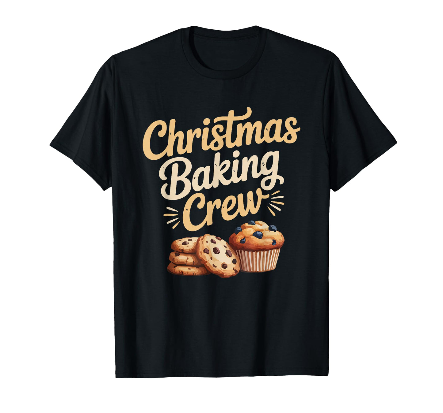 Kawaii Christmas Baking Crew Cookie Santa T-Shirt