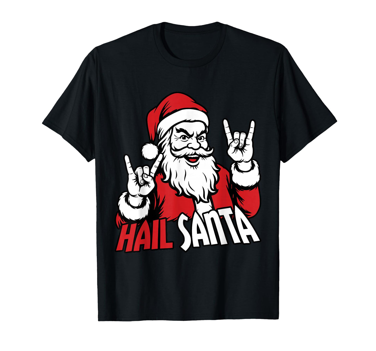 Hail Santa Funny Santa Solstice Gothic Hate Christmas T-Shirt