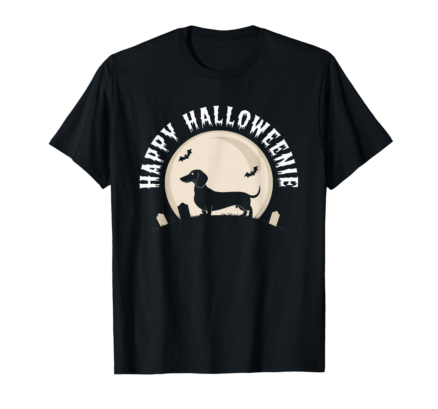 Happy Halloweenie Tshirt Women Men Wiener Monster Party T-Shirt