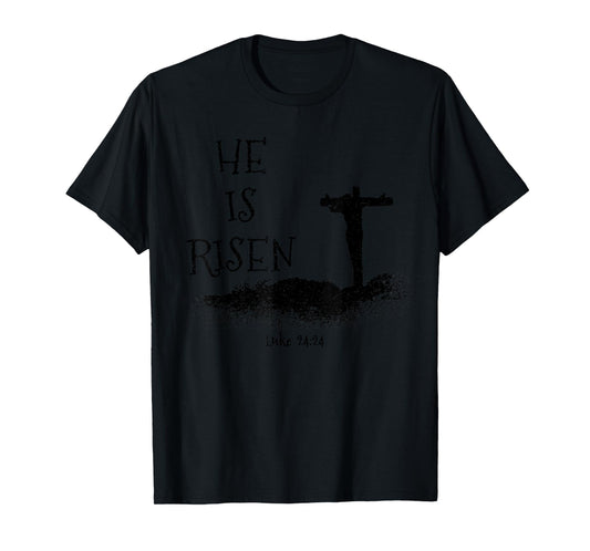 Easter He Is Risen Religious Palm Sunday cross Men Women T-Shirt