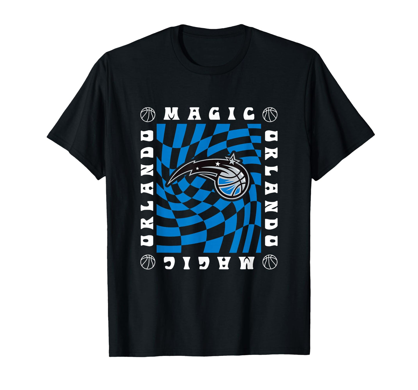 NBA Orlando Magic Retro Checkerboard Wave T-Shirt