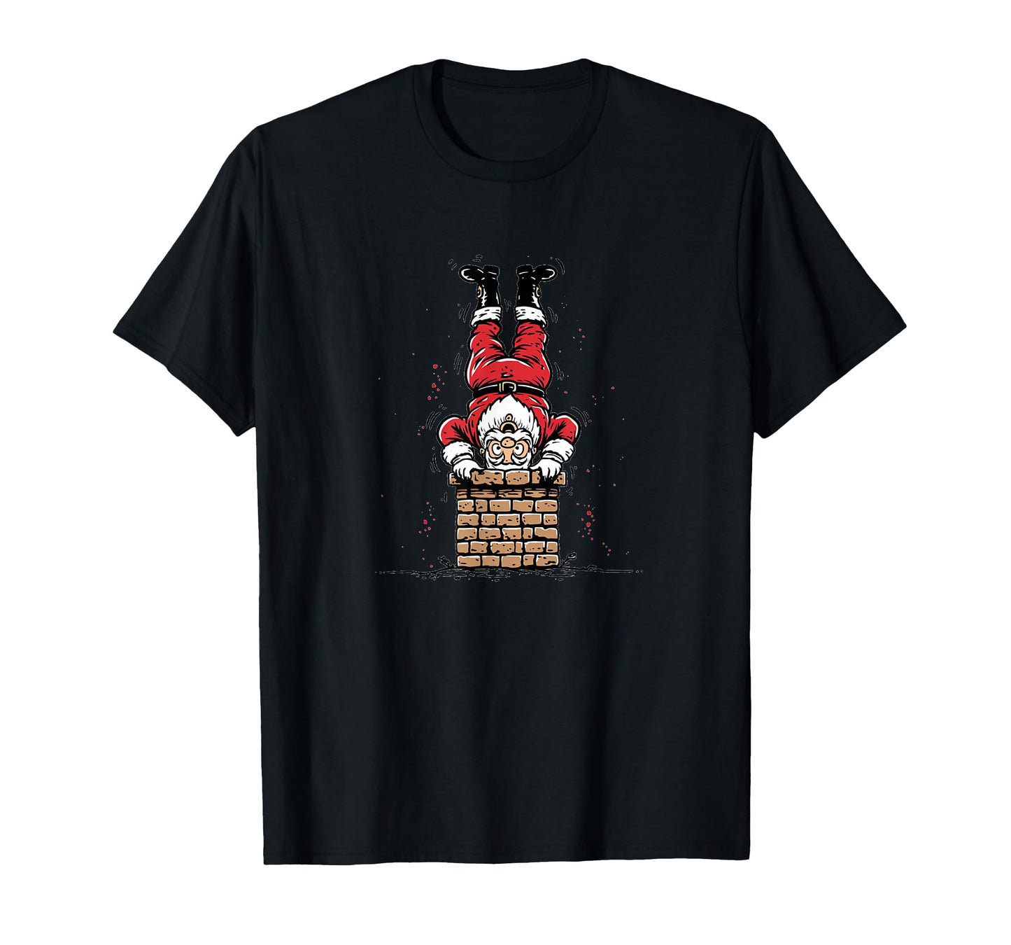 Pretty Santa Claus with Chimney Look for Boys and Girls T-Shirt