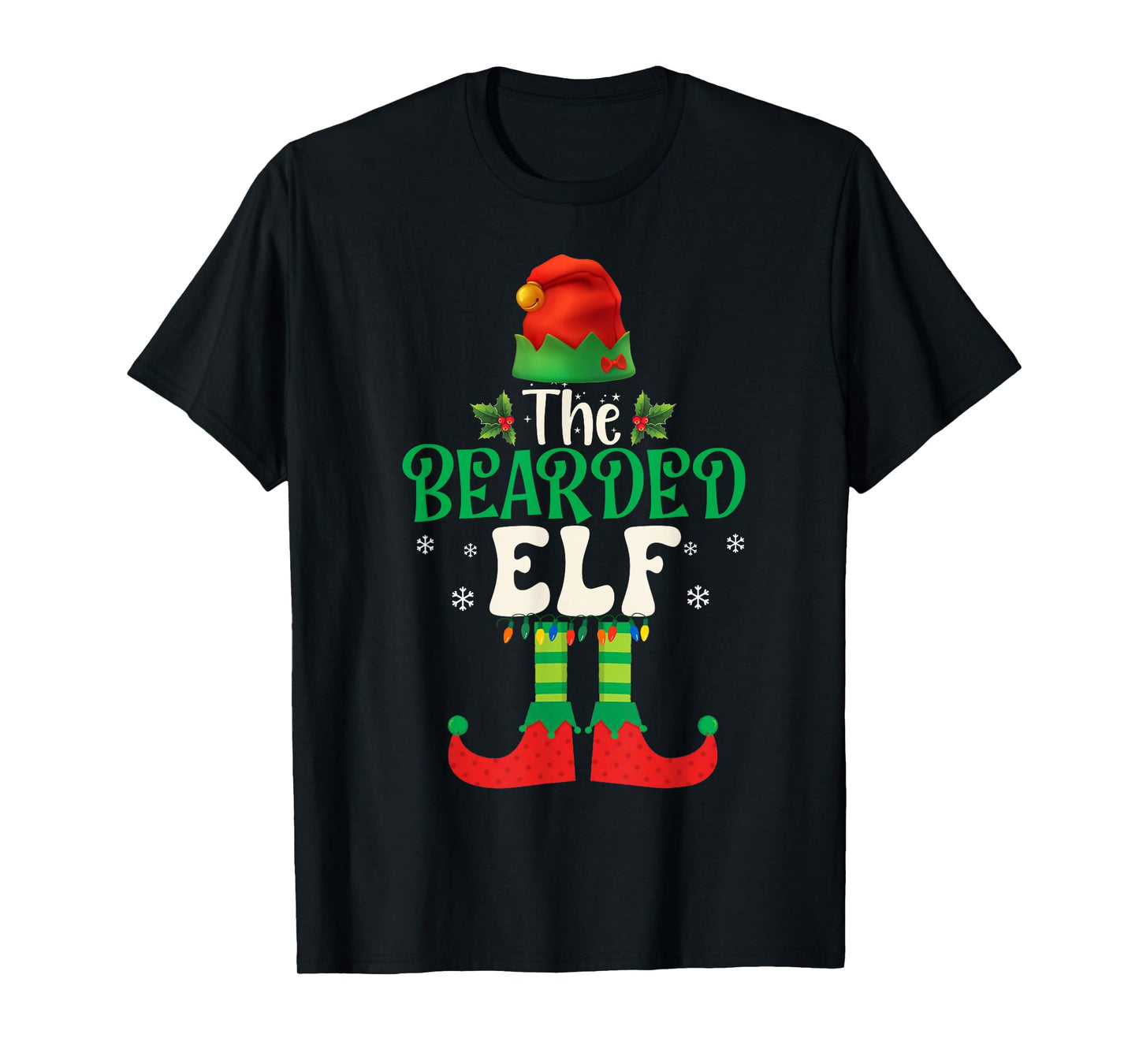 Funny The Bearded Elf Group Matching Family Christmas 2025 T-Shirt