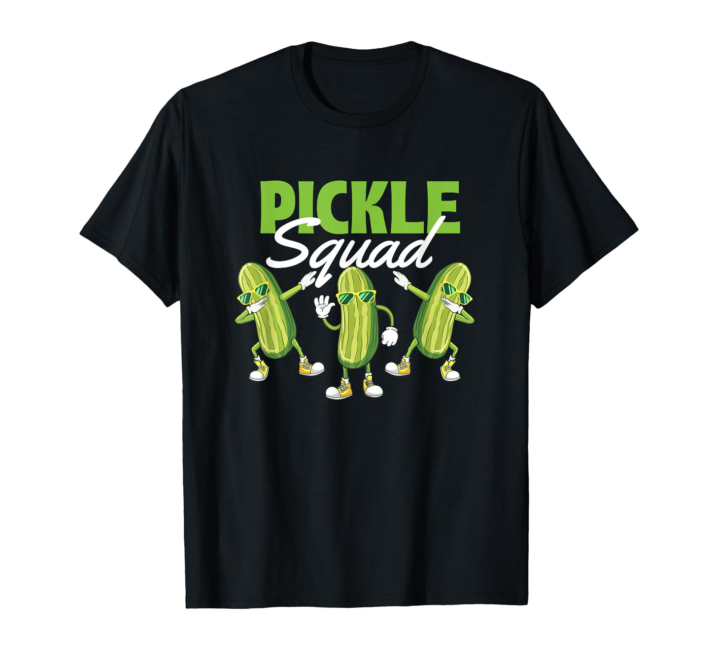 Pickle Lover Shirts - Dill Pickle Lover Unisex-Adult T-Shirt, Black, Small, Short Sleeve, Cartoon, Casual, Modern, All Seasons, Crew Neck, Pull On