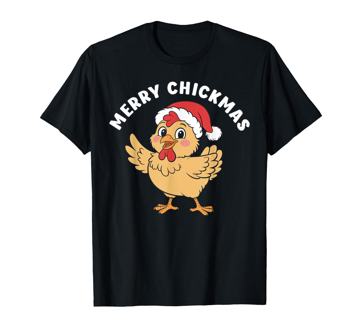 Merry Chickmas, Christmas Chicken Pun T-Shirt