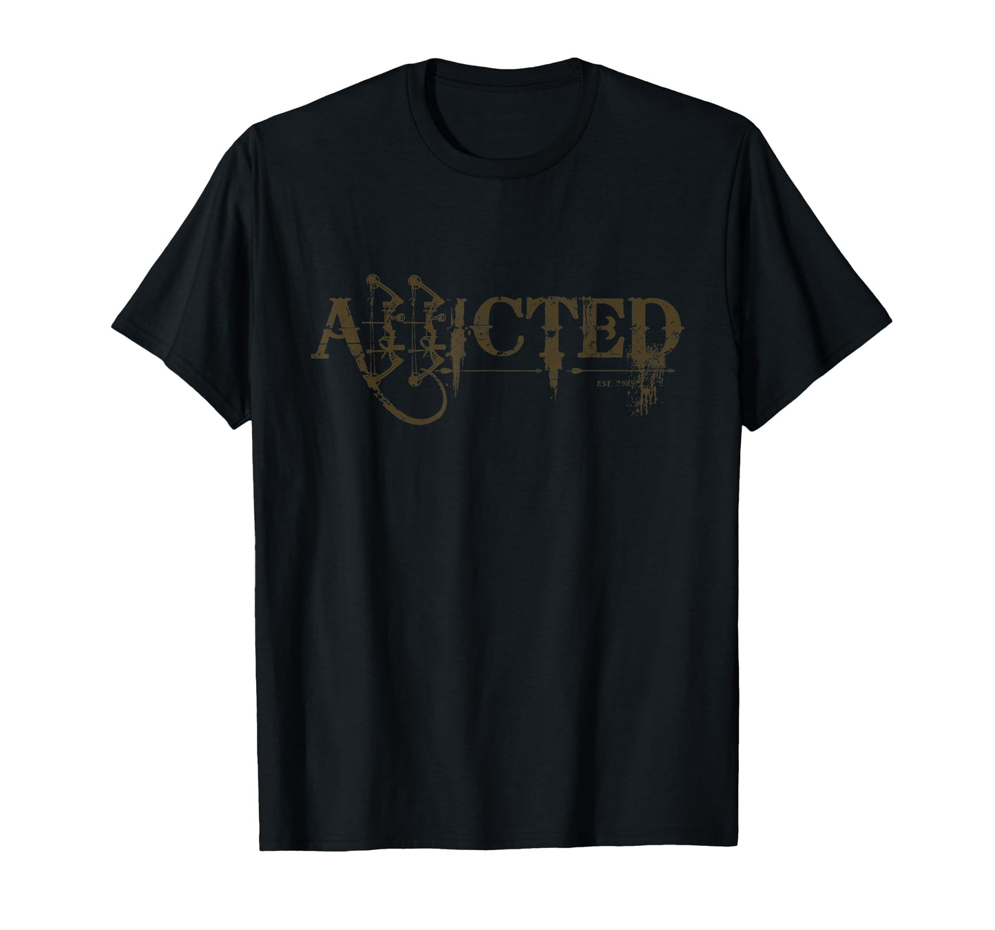 Hunting Addicted Bow Hunter Buck Deer Elk Archery Hunting T-Shirt