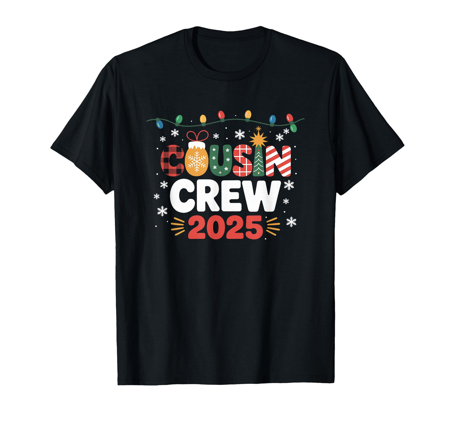 Cousin Crew Christmas 2025 Family Matching Xmas T-Shirt