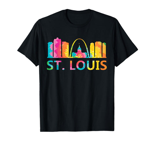 St Louis Mens Womens Kids St Louis USA American Tie Dye T-Shirt