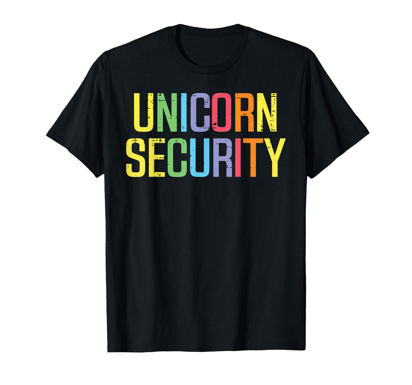 Halloween Unicorn Security Funny Costume Dad Men Boys Kids T-Shirt