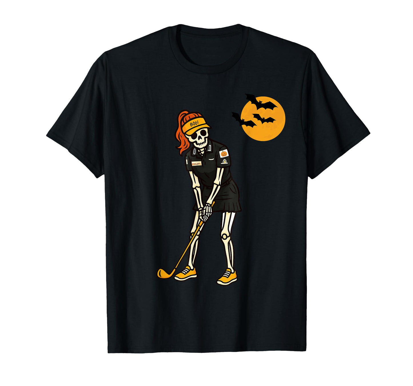 Halloween Golf Skeleton Vintage Funny Golf Halloween T-Shirt