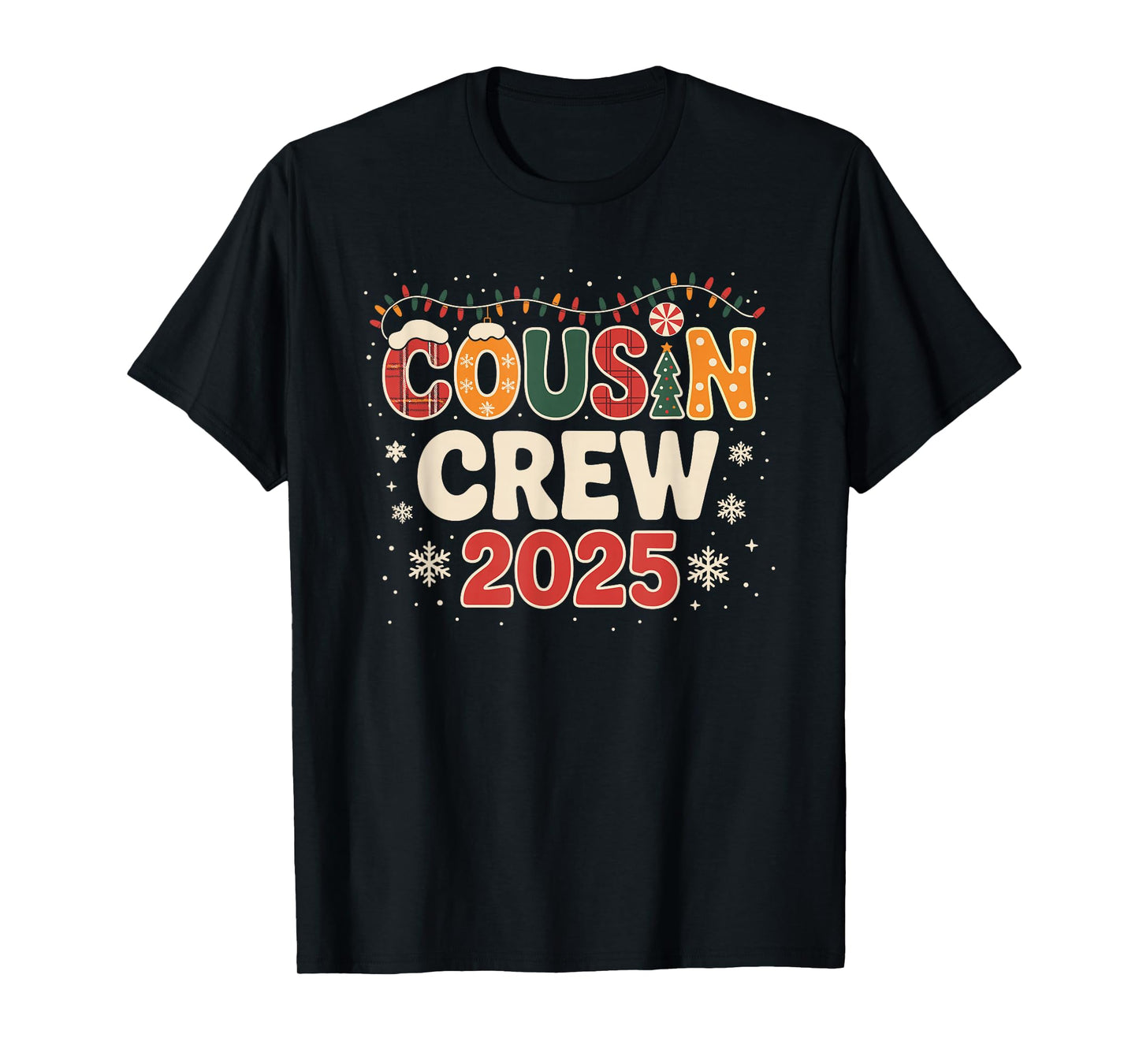 Cousin Crew Christmas 2025 Family Matching Xmas T-Shirt