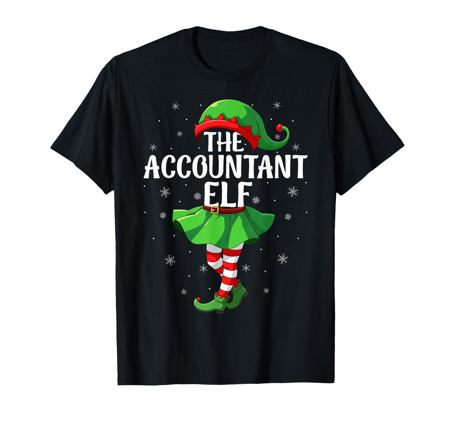 Accountant Elf Christmas Girls Women Elf Squad Xmas Family T-Shirt