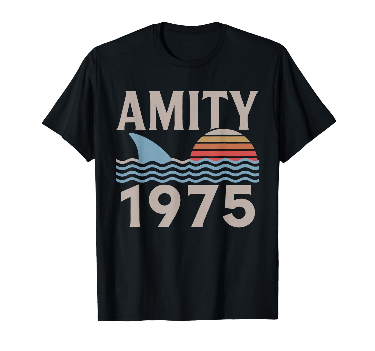 Vintage Amity 1975 Sunset Retro Sailboat Sunrise Summer T-Shirt