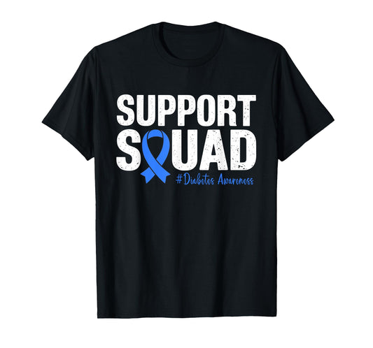 Type 1 Diabetes Warrior Support Squad Diabetes Awareness T-Shirt