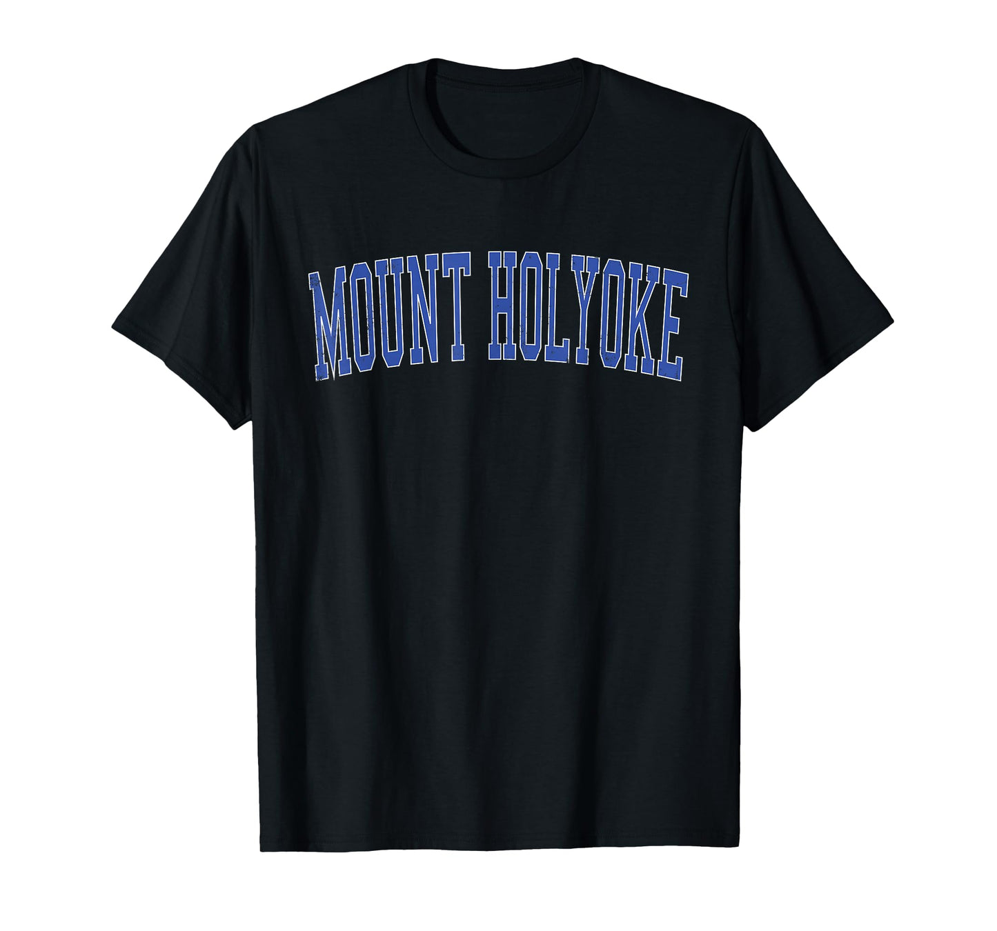 Vintage Mount Holyoke Distressed Blue Varsity Style T-Shirt