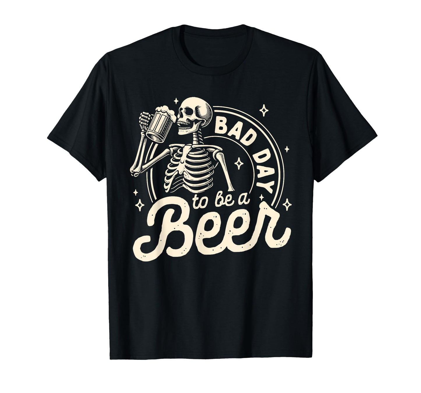 Vintage Dad Funny Skeleton Drinking Mens Halloween T-Shirt