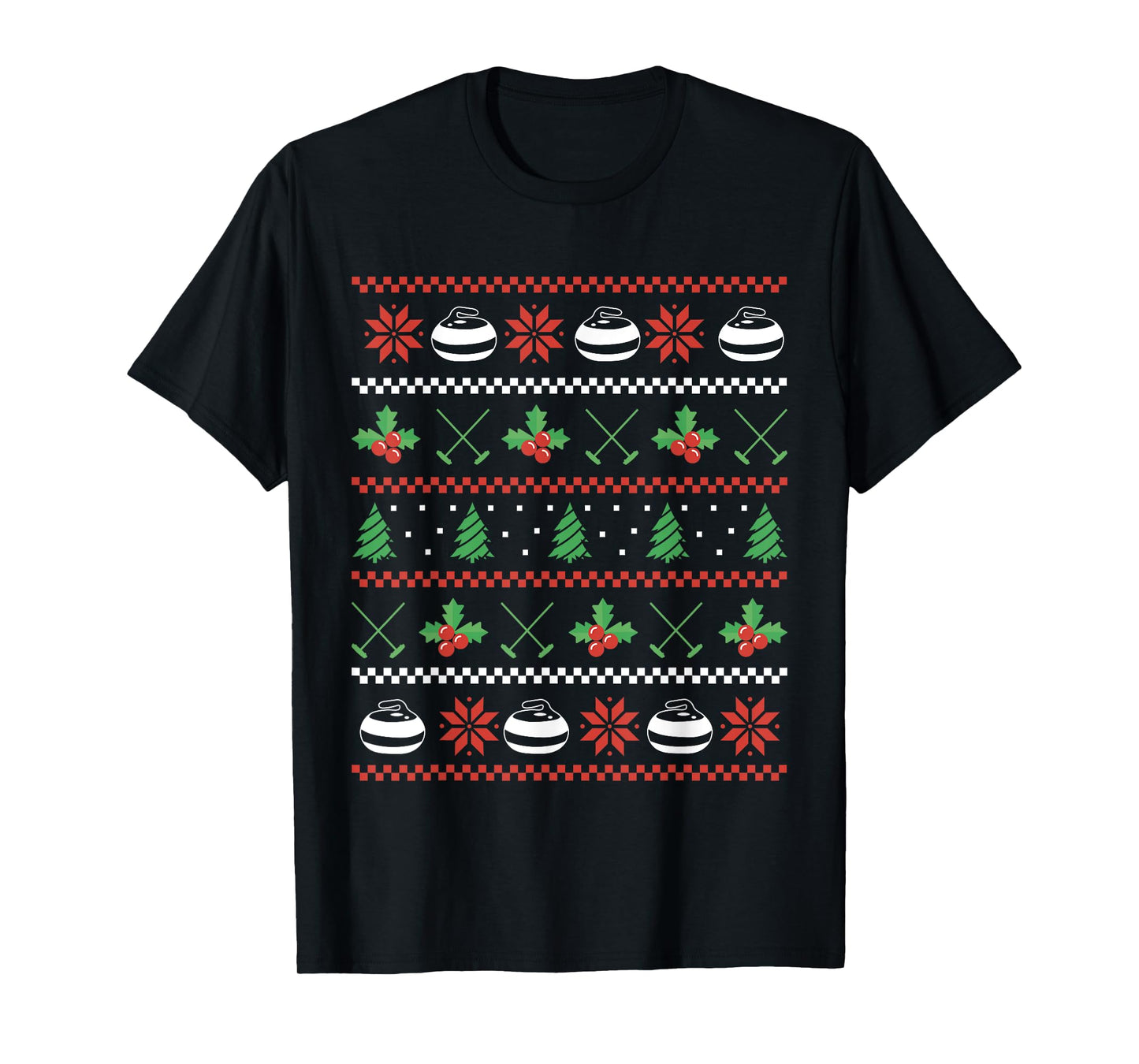 Curler Curling Stone Winter Sports Curling Christmas T-Shirt