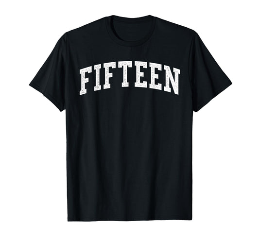 Fifteen Minimalist 15th Birthday Design 15-Year-Old T-Shirt
