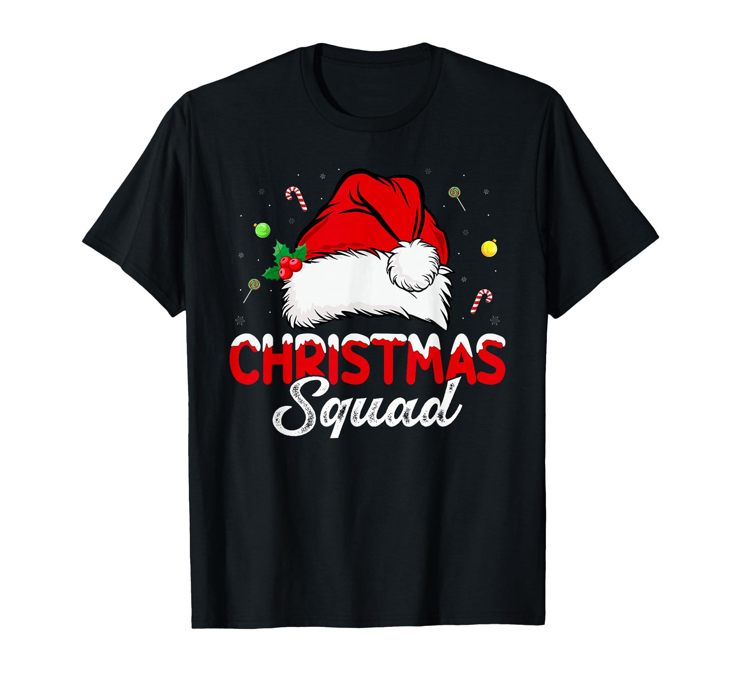 Matching Family Group Santa Christmas Squad Pajamas T-Shirt