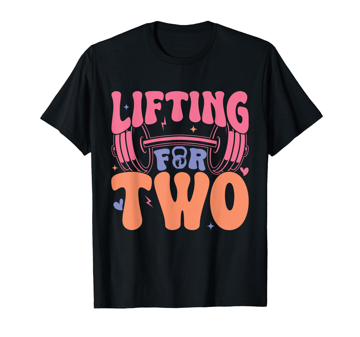 Lifting Two Pregnancy Expecting Gender Fitness Gym Workout T-Shirt