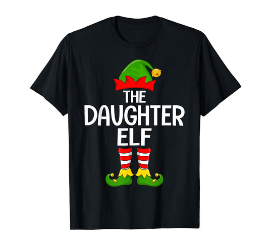 Daughter Elf Xmas Matching Family Elf Squad Christmas T-Shirt