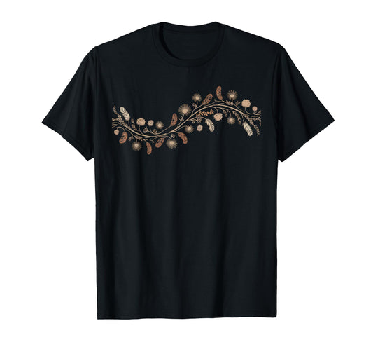Floral Women TShirt Vintage Boho Wildflower Botanical Flower T-Shirt
